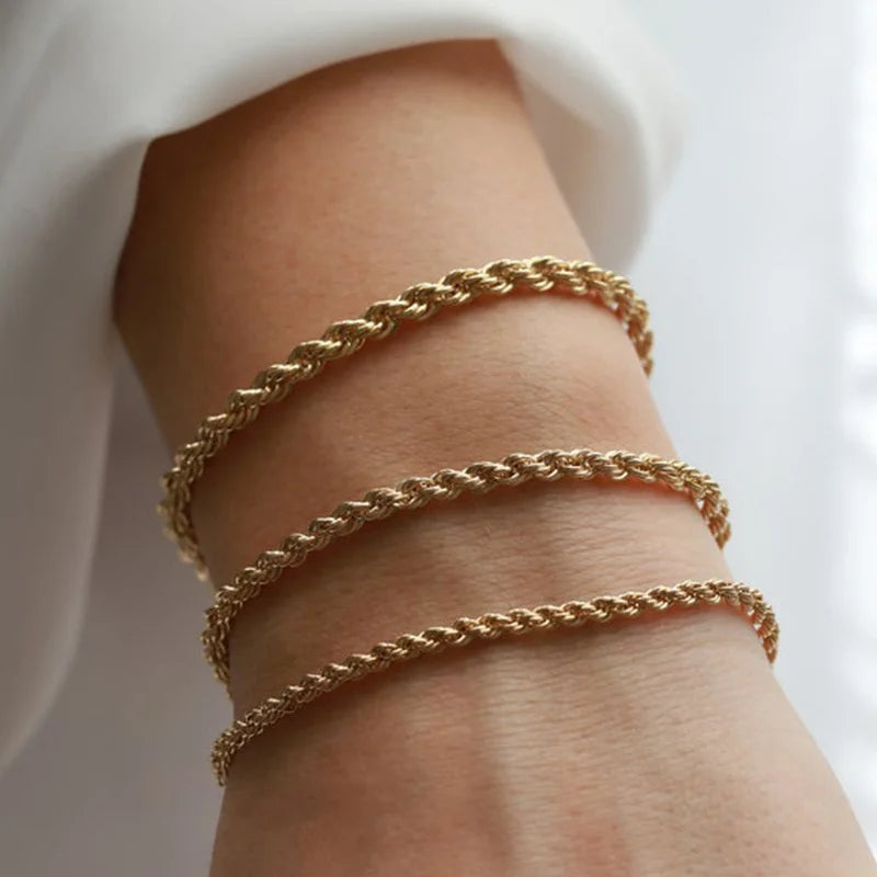 Rope Chain Bracelet Gold