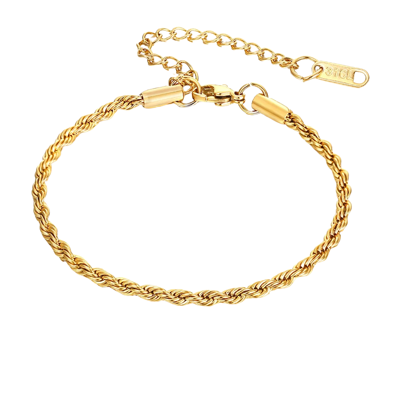 Rope Chain Bracelet Gold