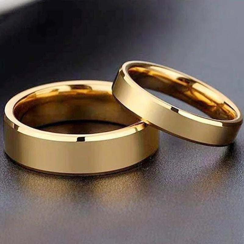 Beveled Gold Band 4mm