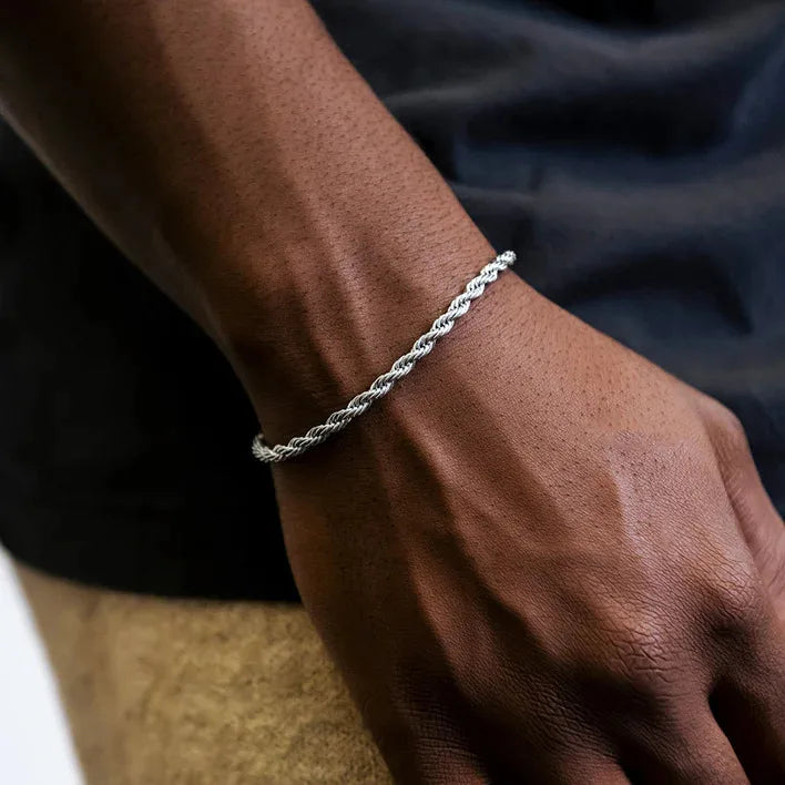 Rope Chain Bracelet Silver