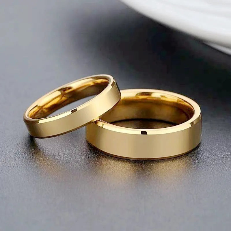 Beveled Gold band 6mm