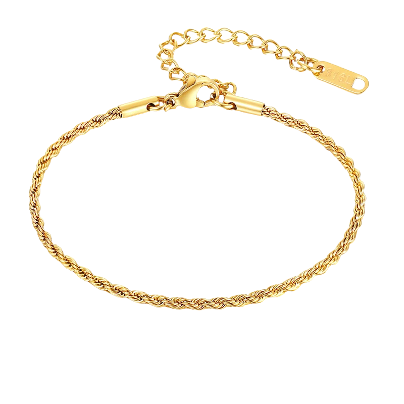 Rope Chain Bracelet Gold