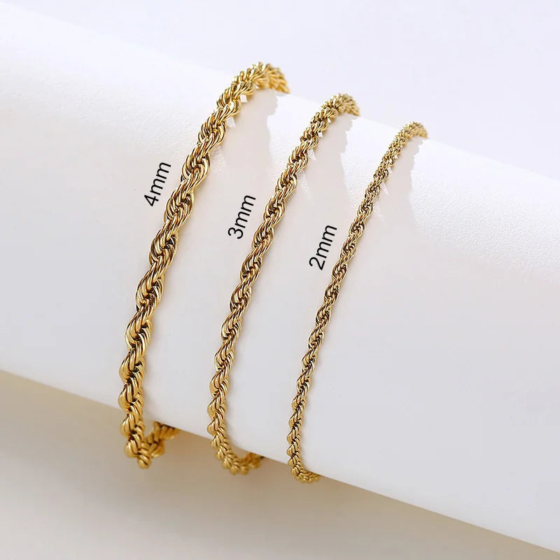 Rope Chain Bracelet Gold