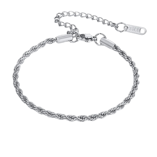 Rope Chain Bracelet Silver