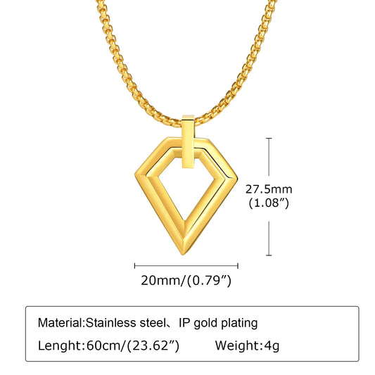 Hollow Diamond Pendant